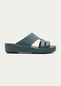 CROCODILE LEATHER SANDALS-PRECIOUS SERIES-STORM BLUE