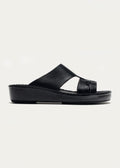 CROCODILE LEATHER SANDALS-PRECIOUS SERIES-MYSTERIOUS BLACK